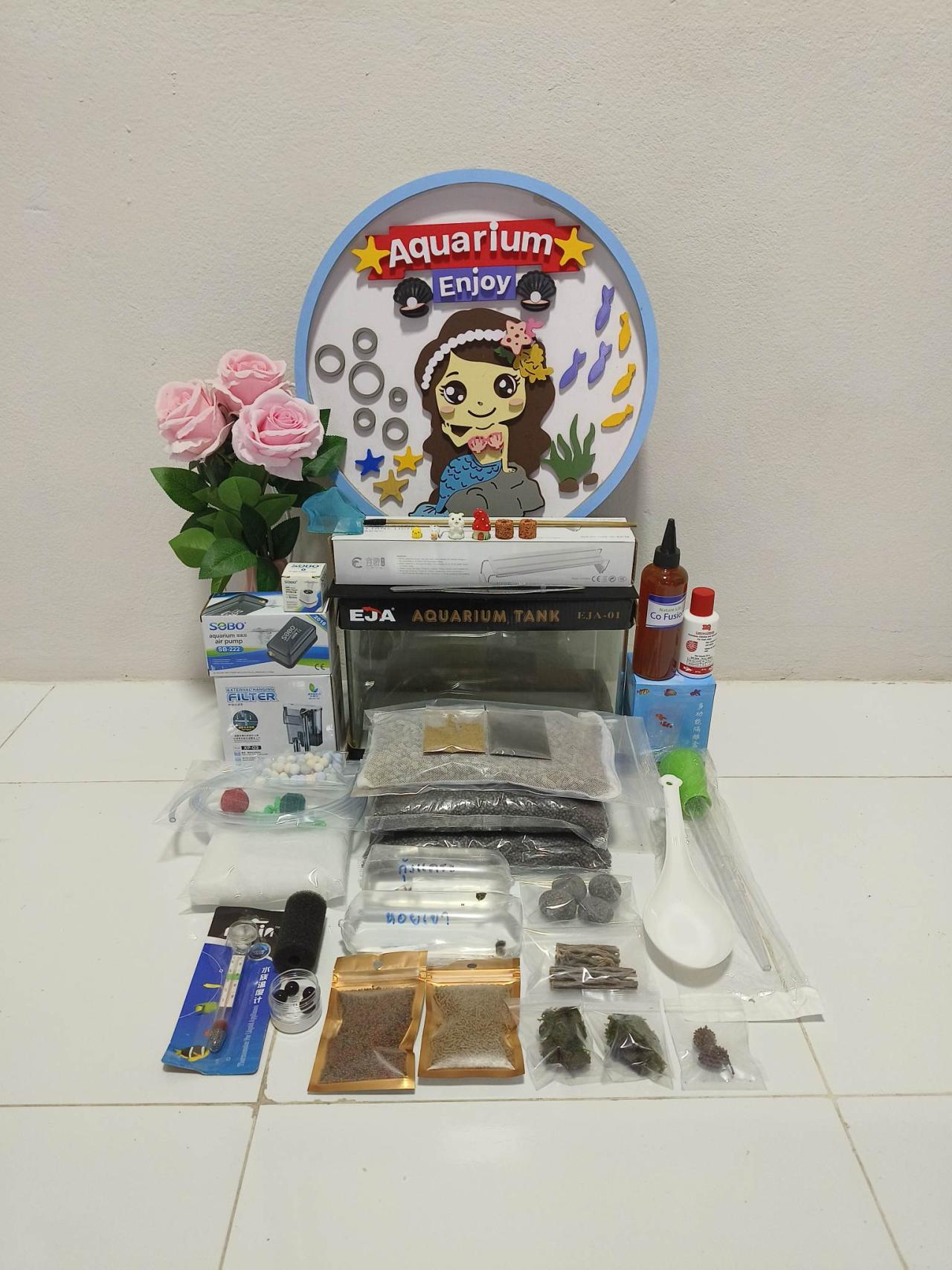 เซ็ตตู้ไม้น้ำ ขนาด 12 นิ้ว